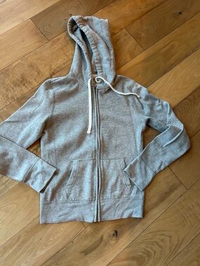 Women’s Grey Zip-Up Hoodie Jacket, size XS